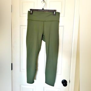 Fabletics Army Green 7/8 PowerHold Leggings